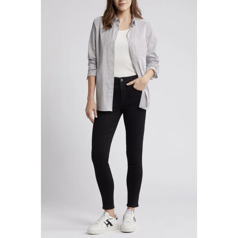 Wit & Wisdom Sophie Black High Rise Ankle Stretch Skinny Jeans Size 14 NWOT